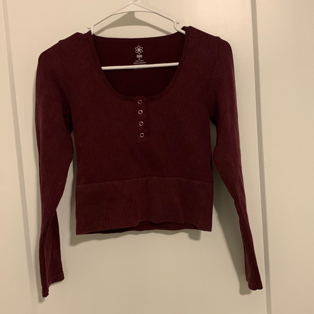Long sleeve crop top